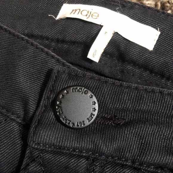 Maje Black Low Rise Anthracite Jeans - Picture 5 of 12